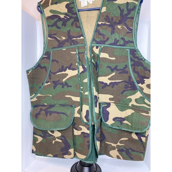 Vintage Game Winner Sportswear Camo Shooting Vest with Game Pouch XL 38-40 - Picture 15 of 16